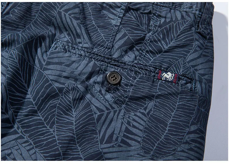 Шорты мужские повседневные Летние Estampado Masculino Fit Cargo Шорты, Прямые хлопковые уличные шорты с принтом листьев мужские шорты
