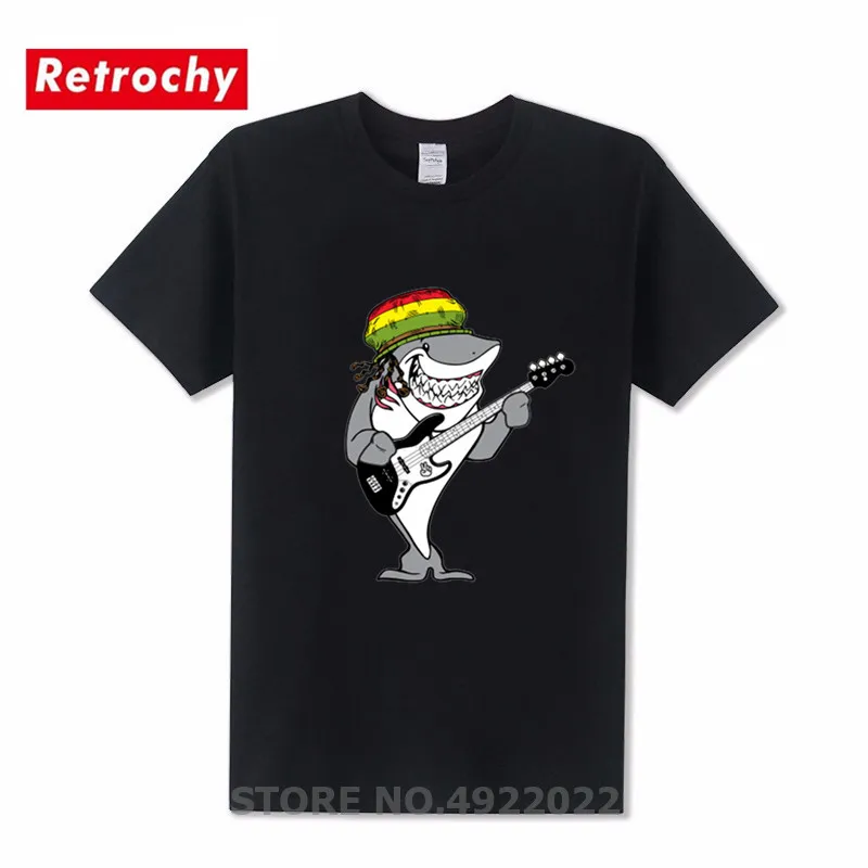 Футболка Shark Mashup Reggae с изображением гитарного проигрывателя король Африки корень