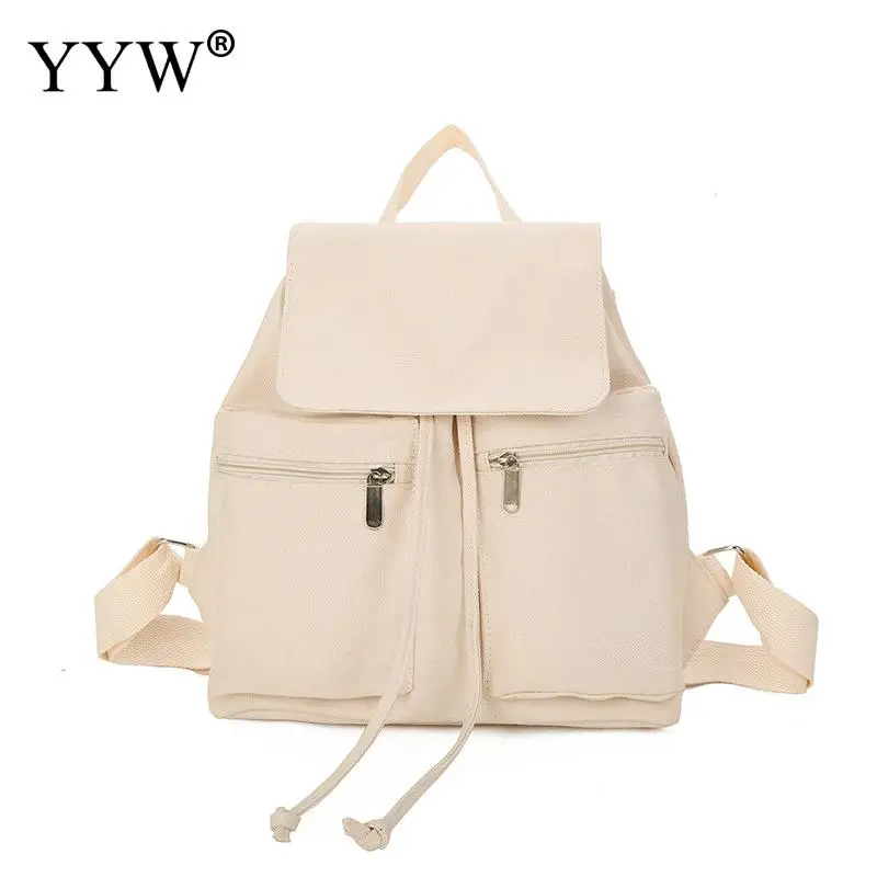 2018 Student Girl Backpack Casual Black Bookbag With Two Pocket Purse Drawstring Bag Large Capacity Laptop Backpack Women White 2018 Student Girl Backpack Casual Black Bookbag With Two Pocket Purse Drawstring Bag Large Capacity Laptop Backpack Women White