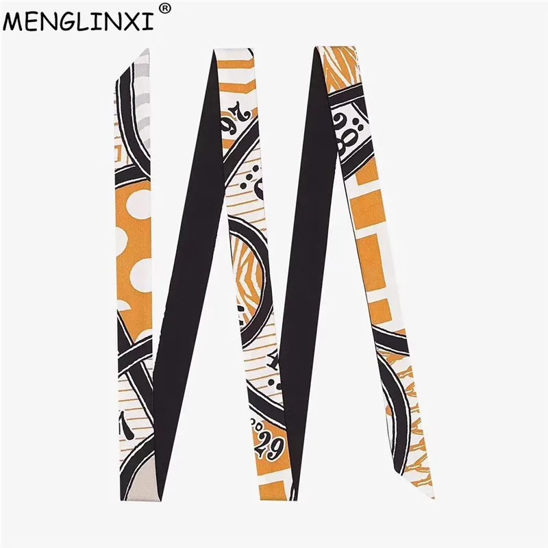 

200cm Bag Ribbons Luxury Brand Scarf Multifunctional Female Belt Skinny Silk Scarf For Women Fashion Head Scarves For Ladies