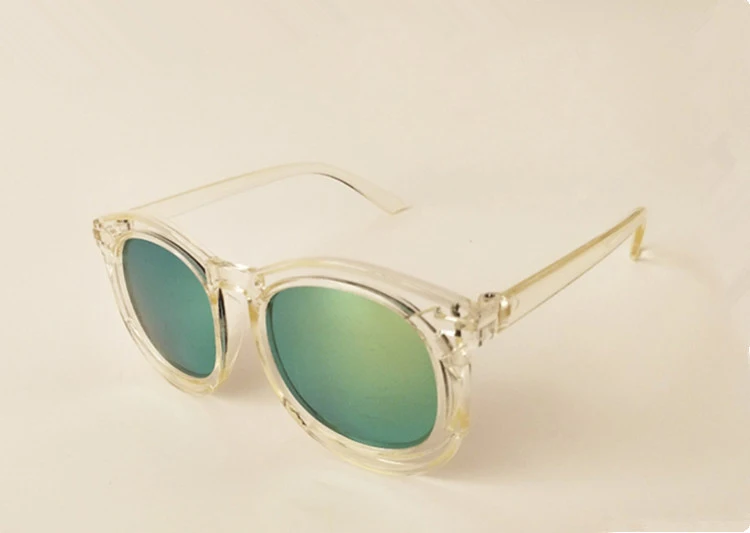 Детские солнцезащитные очки с прозрачной оправой, защита от уф400 лучей, солнцезащитные очки для маленьких девочек, милые детские очки N239 - Цвет линз: yellow
