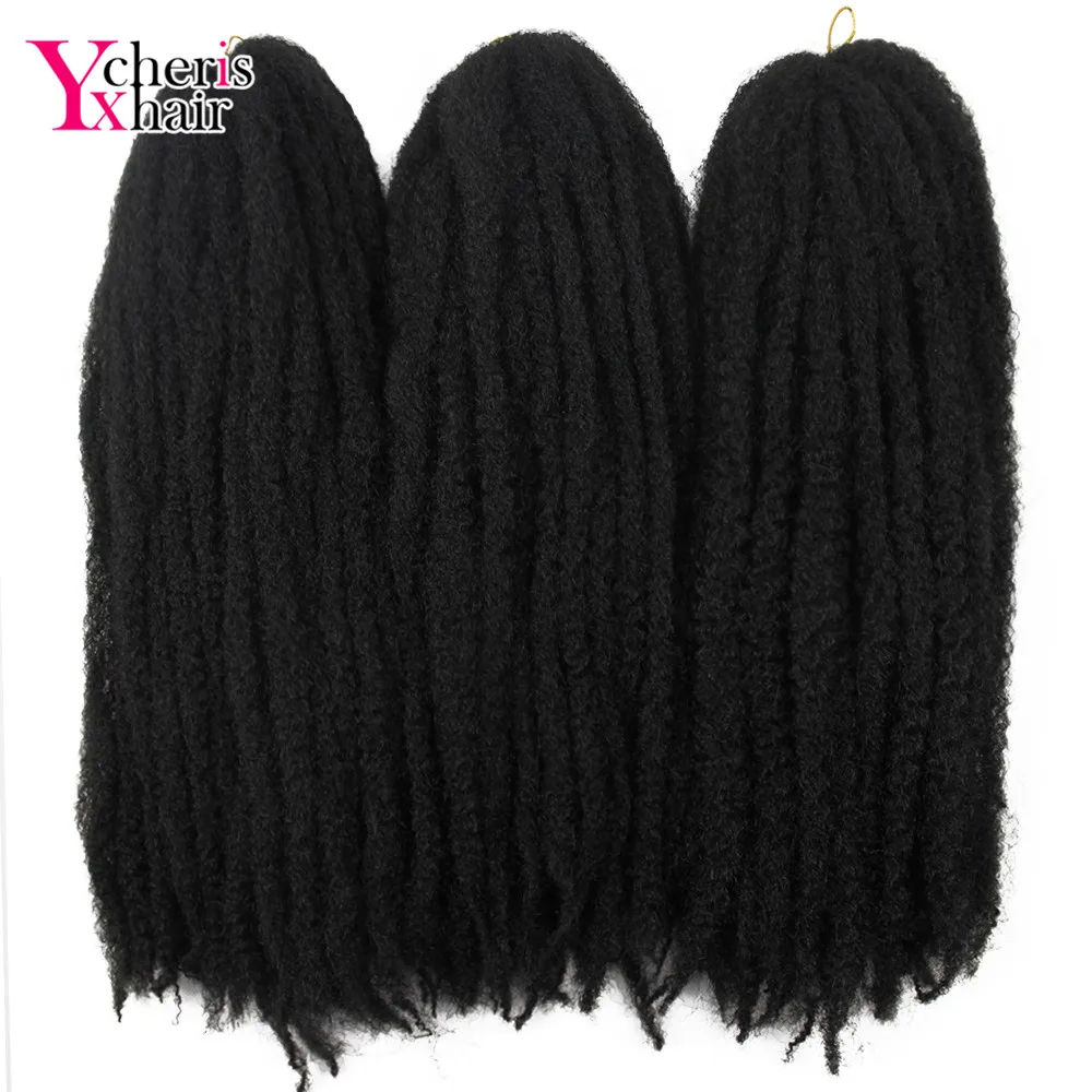 YXCHERISHAIR Marley Вязание косичками Твист волос Синтетический Омбре коричневый серый