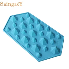 Новое поступление Diamond формы для льда 27cavities Кристалл силиконовые формы льда конфеты#0817 B