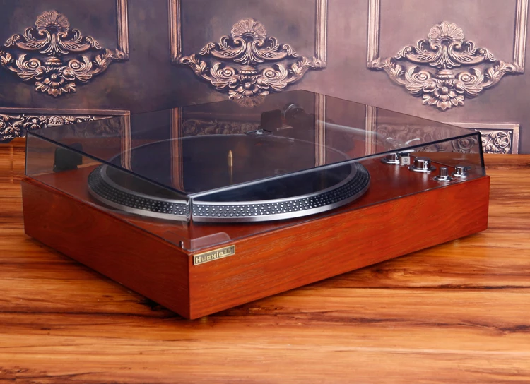 Blackcat классический черный клей запись фонограф двойной выход HIFI LP плеер с движущимся звукоснимателем