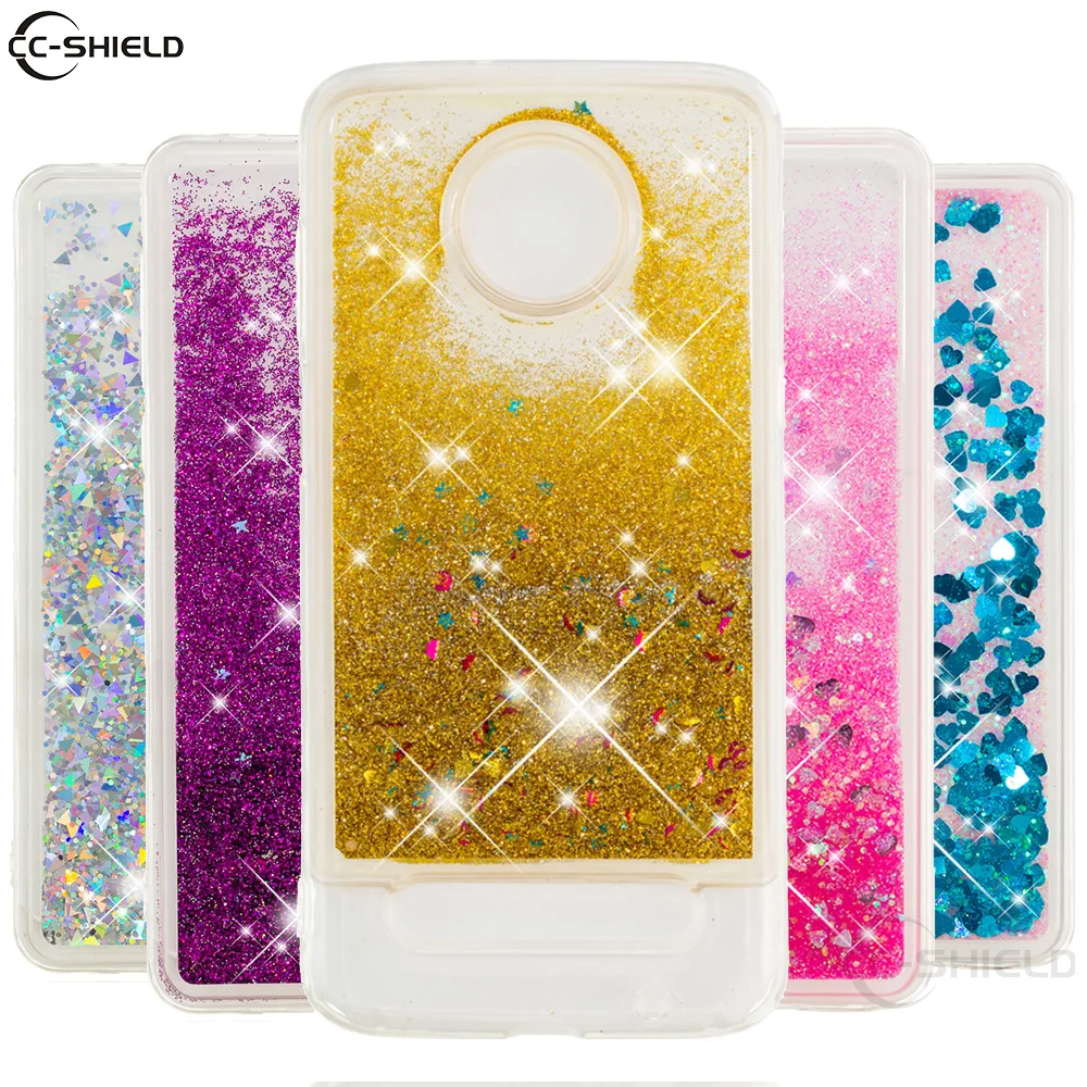 

Quicksand Phone Case for Motorola Moto Z3 Play XT1929 XT-1929 XT1929-1 XT1929-8 Dynamic Liquid Love Heart Soft TPU Back Cover