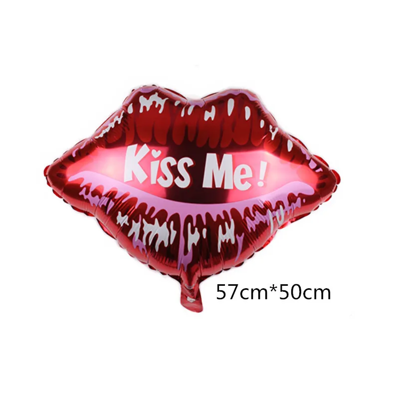 Лидер продаж 1 шт. Мишка с надписью Love Red Lips Kiss фольгированный шар украшение на