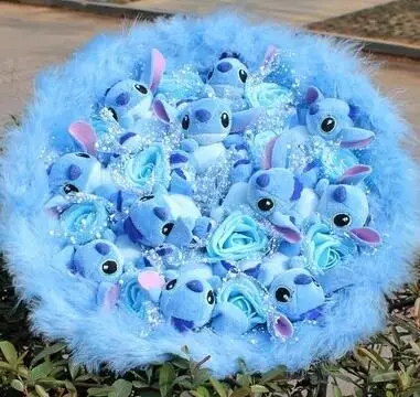 Us 690 Rose Cartoon Bouquet Stitch Star Baby Doll Box Flower Beautifully Packaged Graduation Day Birthday Gift In Artificial Dried Flowers From