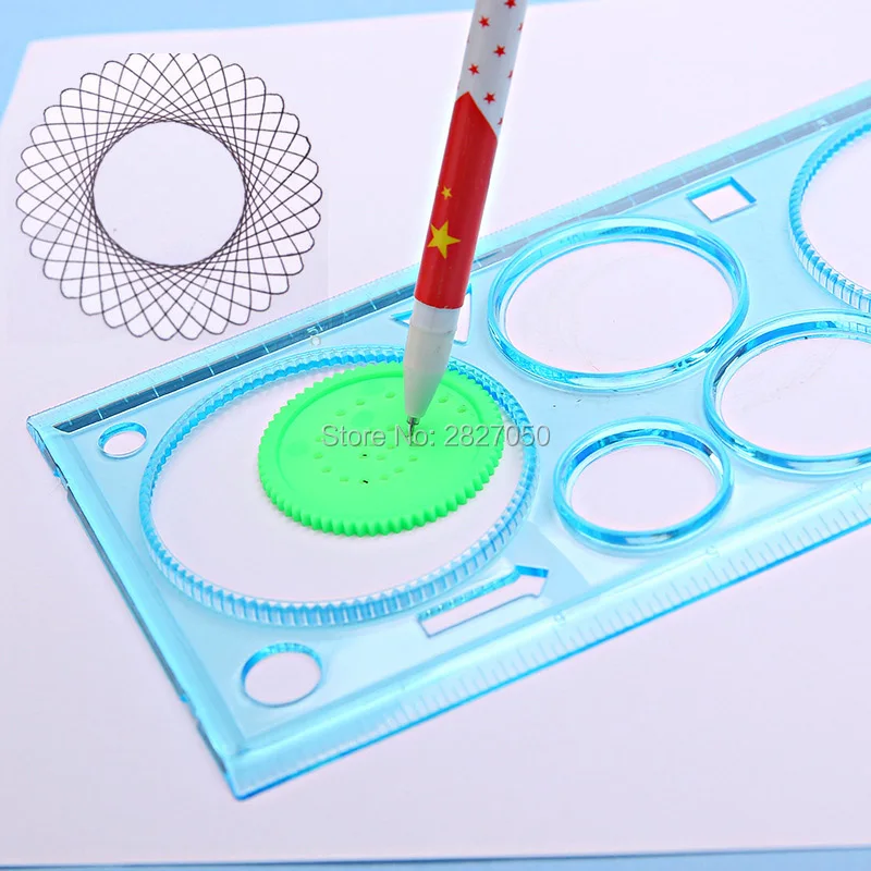 Мультифункциональная головоломка для рисования, Геометрическая линейка спирографа, инструменты для рисования для студентов, игрушки для рисования, инструмент для обучения детей
