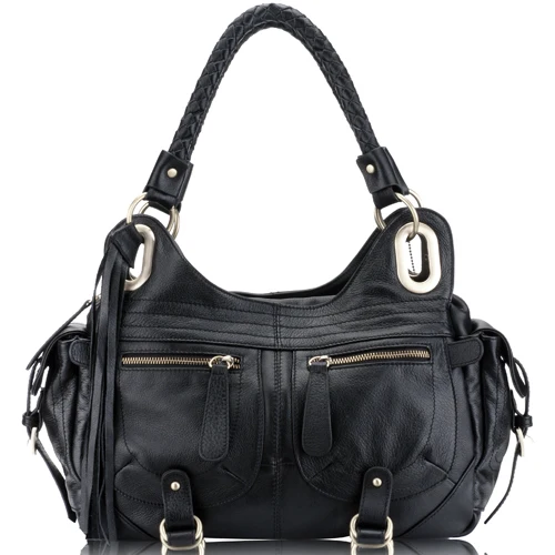 

Accept private label Custom logo wholesale drop shipping genuine leather Handbags women Shoulder bags OL Style women bag