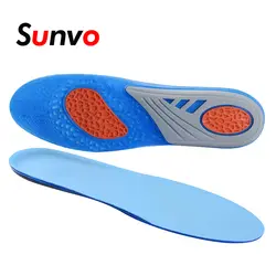 Sunvo силиконовые гелевые спортивные стельки для мужчин, Женский Баскетбол, кроссовки с амортизацией для бега, толстые стельки
