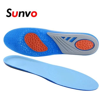 

Sunvo Silicone Gel Sports Insoles for Men Women Basketball Running Cuttable Shock Absorption Sneaker Shoes Cushion Inserts Pads