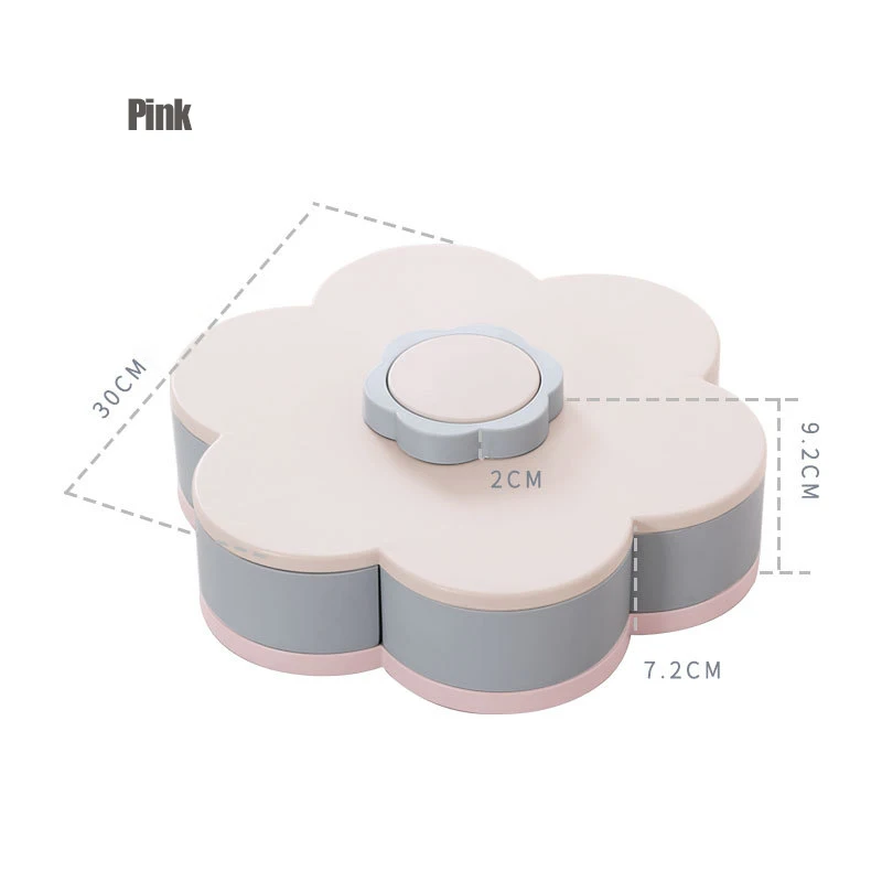 Pink Onepe 6 Сетка вращающийся ящик для хранения для семян гайки конфеты сухие фрукты хранения Чехол для детей защищают фрукты Чехол Органайзер лоток - Цвет: Pink