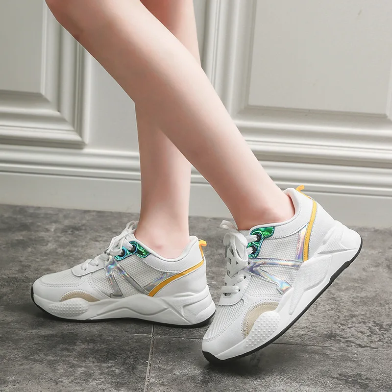 Women's Shoes Woman Increase Shoe Student Movement Run Shoe Chalaza Low Help Shoes Sneakers Feminino Zapatos De Mujer Femme