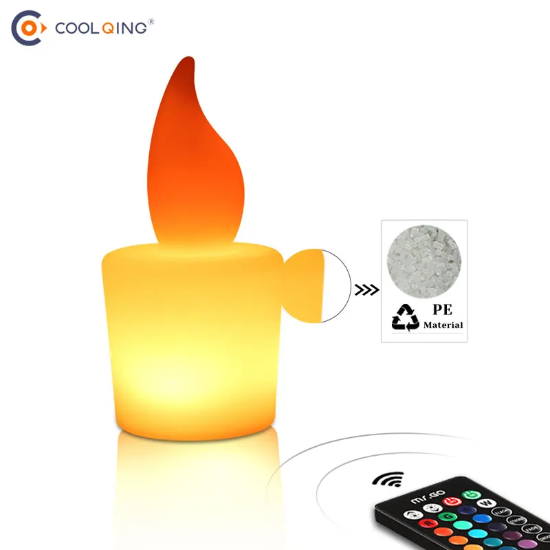 

Big 5W Flameless LED Candle Light Rechargeable Battery Smokeless Waterproof Desk Lamp RGB Remote Control Dimmable LED Light