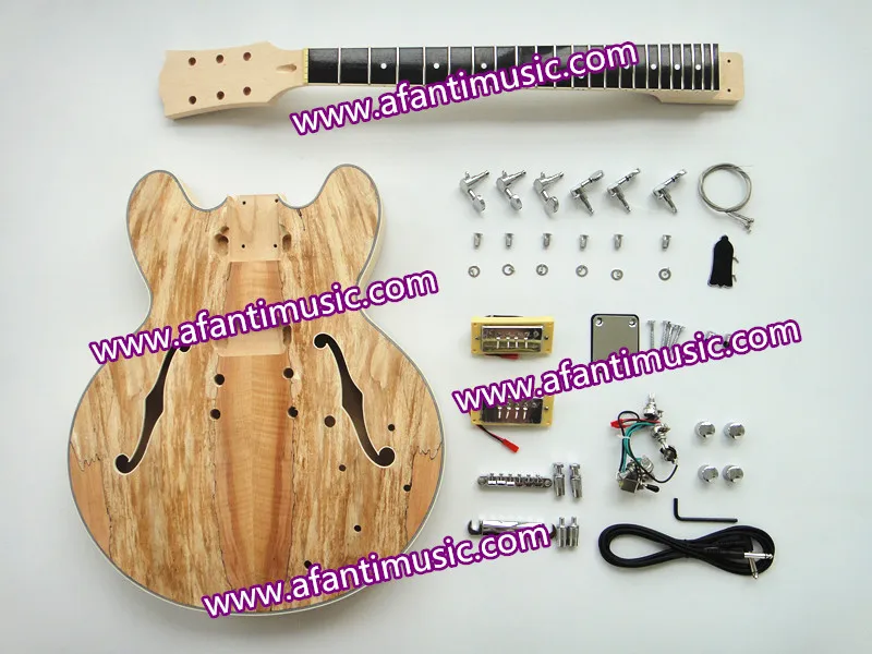 

Hot! Afanti Music / Hollow body  DIY ES335 style electric guitar kit (ES335-30K)