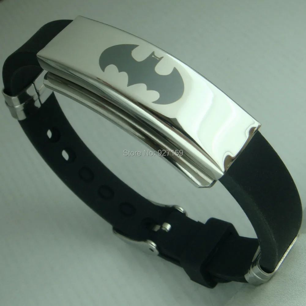 

Mens Batman Cool PU Leather Bangle bracelet G96C