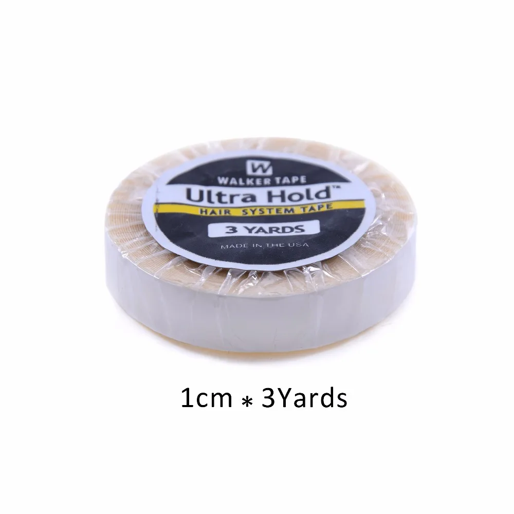 1 roll 1cm*3 yards super hair White tape double-sided adhesive tape for hair extension/lace wig/toupee