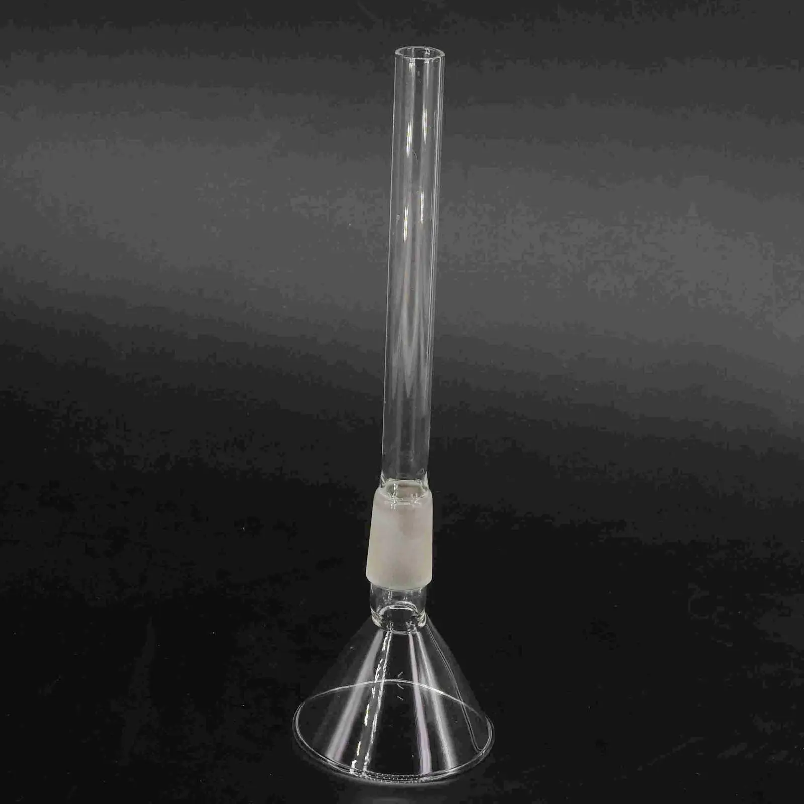 

60mm O.D 19/26 Joint Borosilicate Glass Tail Tube 12cm Length Lab Powder Conical Funnel Glassware
