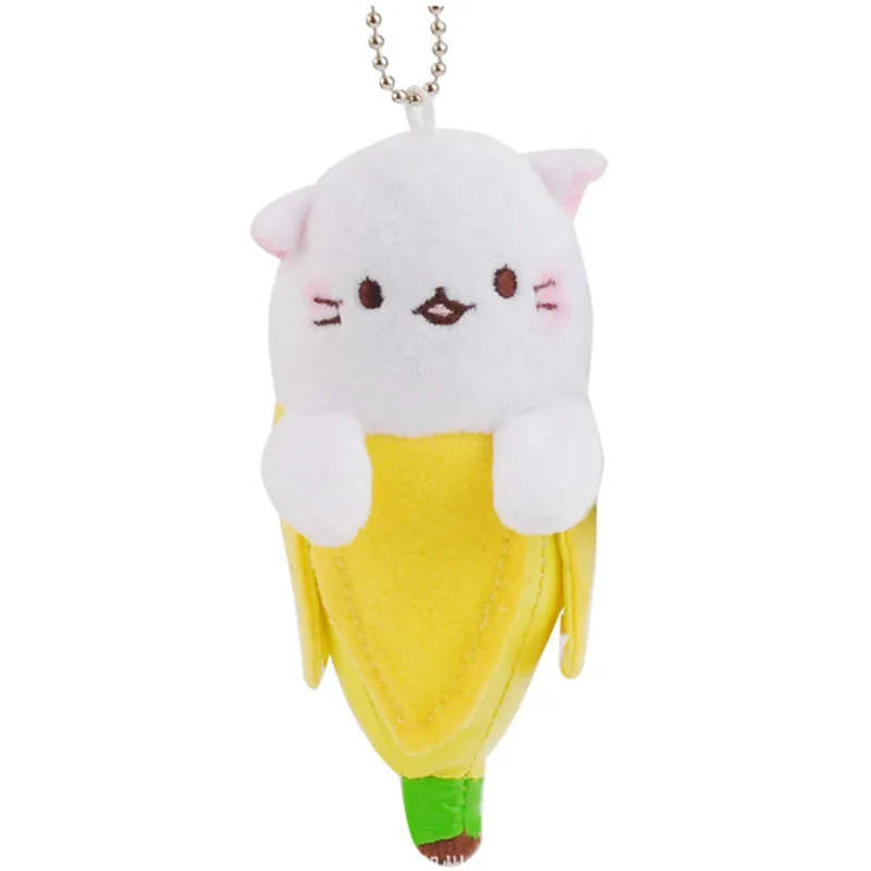 Новинка года аниме Banana Cat плюшевые Игрушечные лошадки супер каваи Neko Kitty peluche Куклы Подвески 5 шт./лот 10 см