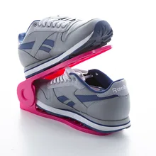 Двойной слой Регулируемая вешалка обуви просто вешалка обуви пластиковый ботинок вешалка двойной слой для хранения обуви стойки L-007