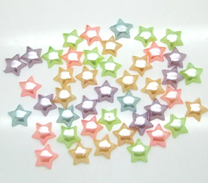 

300Pcs Mixed Star Pearl Decoration Crafts Flatback Cabochon Scrapbooking Embellishments Beads Kawaii Diy Accessories