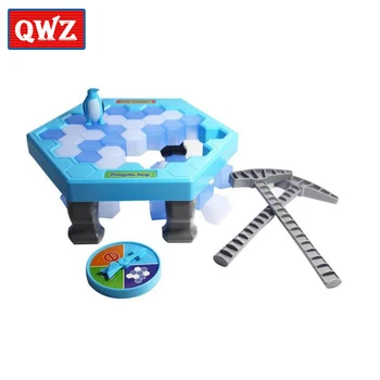 

QWZ Mini Ice Breaking Save The Penguin Family Fun Game Penguin Trap Activate Funny Table Game Interactive Entertainment Kids Toy