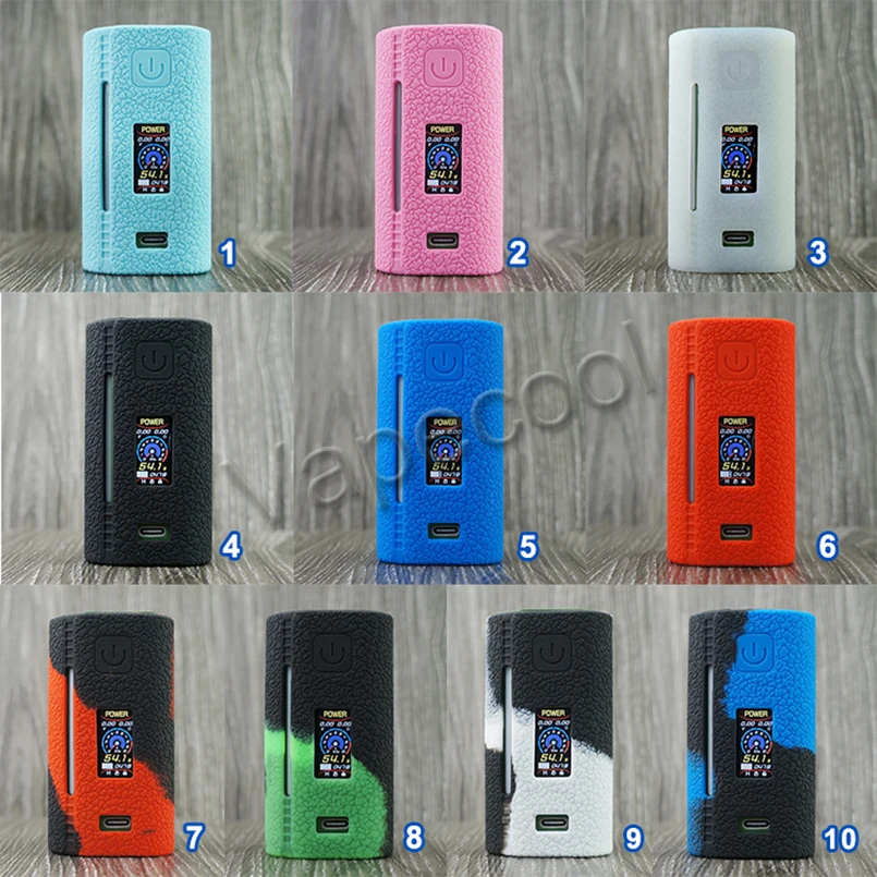 2 шт Asmodus Lustro 200 W Vape MOD кожаный силиконовый чехол-накладка с наклейкой, нескользящая Плотная пленка для Asmodus Lustro 200 W Box mod