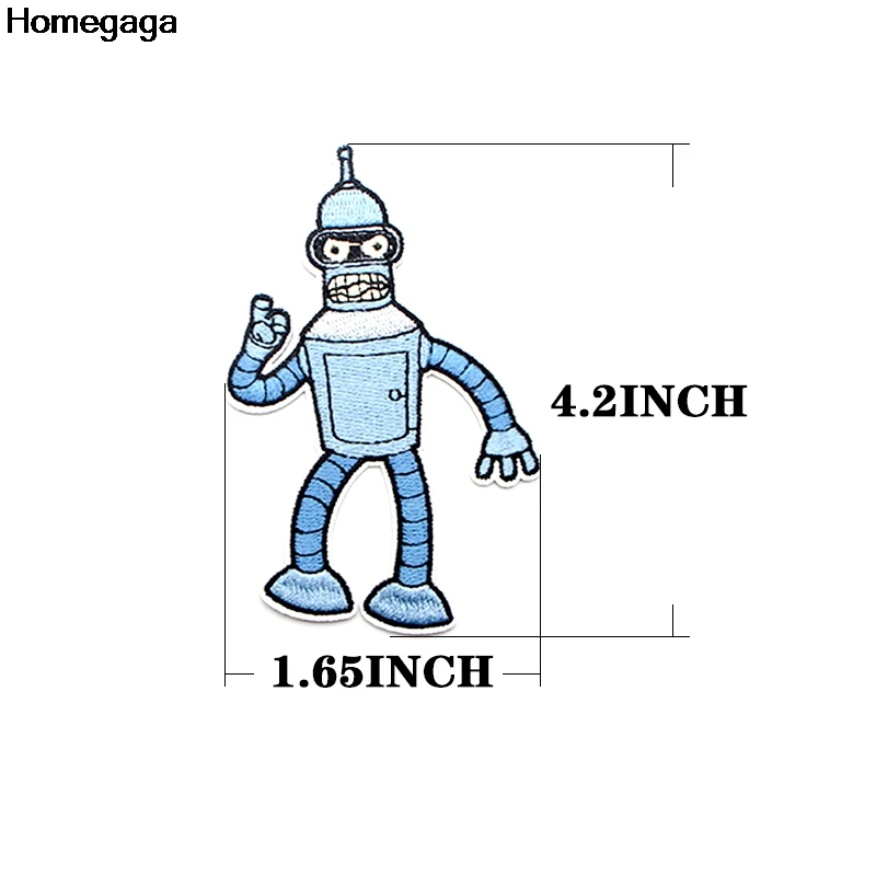 Homegaga Futurama мультфильм аппликационные заплатки Сделай Сам Утюг на para обуви джинсы мешок рубашка одежда наклейки вышитые значки D2092