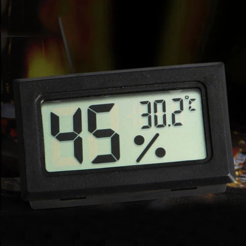 Mini Black Digital LCD Indoor Temperature Humidity Meter Thermometer Hygrometer
