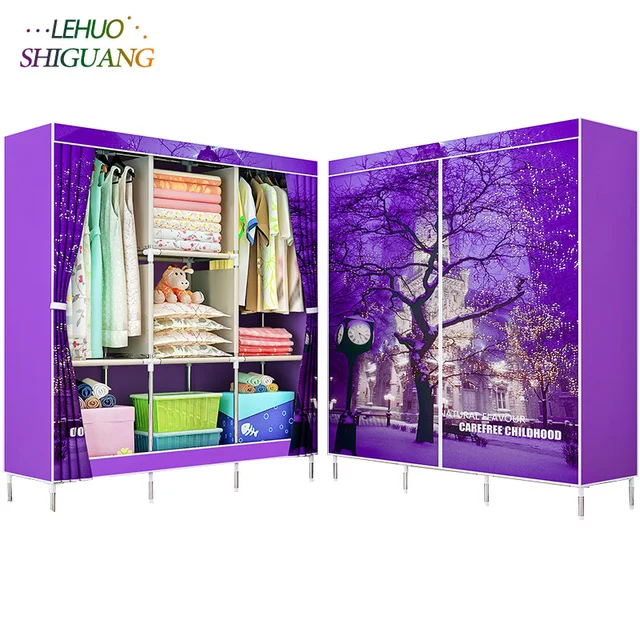 Best Price 3D painting Nonwoven fabric wardrobes Steel frame reinforcement Standing Storage Organizer closet cabinet home bedroom furniture Best Price 3D painting Nonwoven fabric wardrobes Steel frame reinforcement Standing Storage Organizer closet cabinet home bedroom furniture