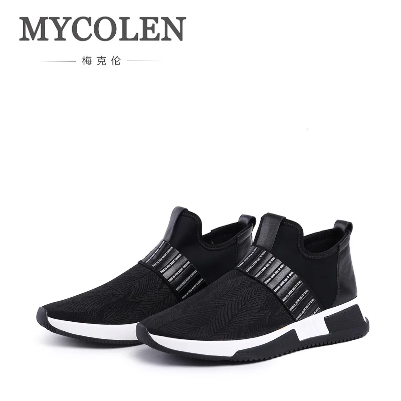 

MYCOLEN Hot Men Shoes Fashion Autumn Winter Genuine Leather Breathable For Man Casual High Top Thick Bottom Canvas Men Shoes
