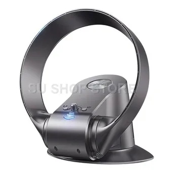 110V super quiet variable speed non-blade bladeless fan home office has the remote timing function folding fan 12 inches