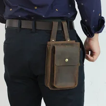 Мужская сумка на ремне из натуральной кожи, Ретро стиль, высокое качество, новинка, поясная сумка для мужчин, поясная сумка, набедренная сумка для телефона, маленькая сумка ручной работы