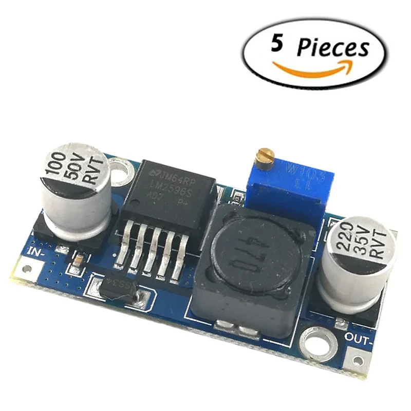 

15924 Free shipping DC-DC Step Down Converter Module LM2596 DC 4.0~40 to 1.3-37V Adjustable Voltage Regulator