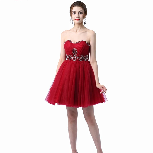 Ladybeauty/; платье для сестер; короткое вечернее платье; топ-труба; короткие дизайнерские вечерние платья на шнуровке; платье для выпускного вечера; - Цвет: wine red