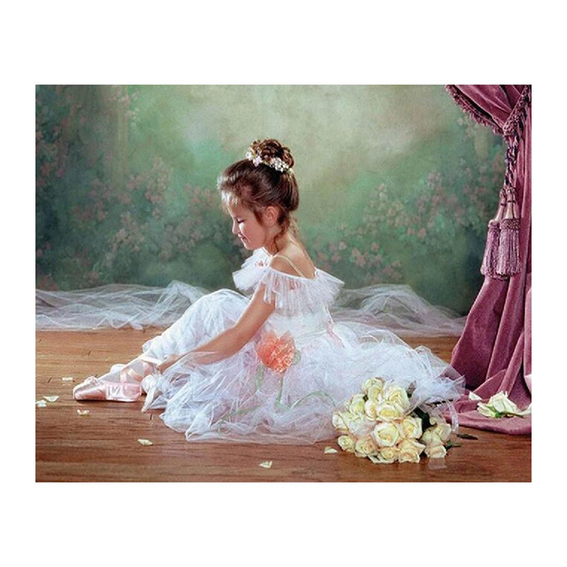 

DIY Girl Ballet Diamond Embroidery Painting 5D Diamond Mosaic Cross Stitch Kits Patterns Rhinestone Craft