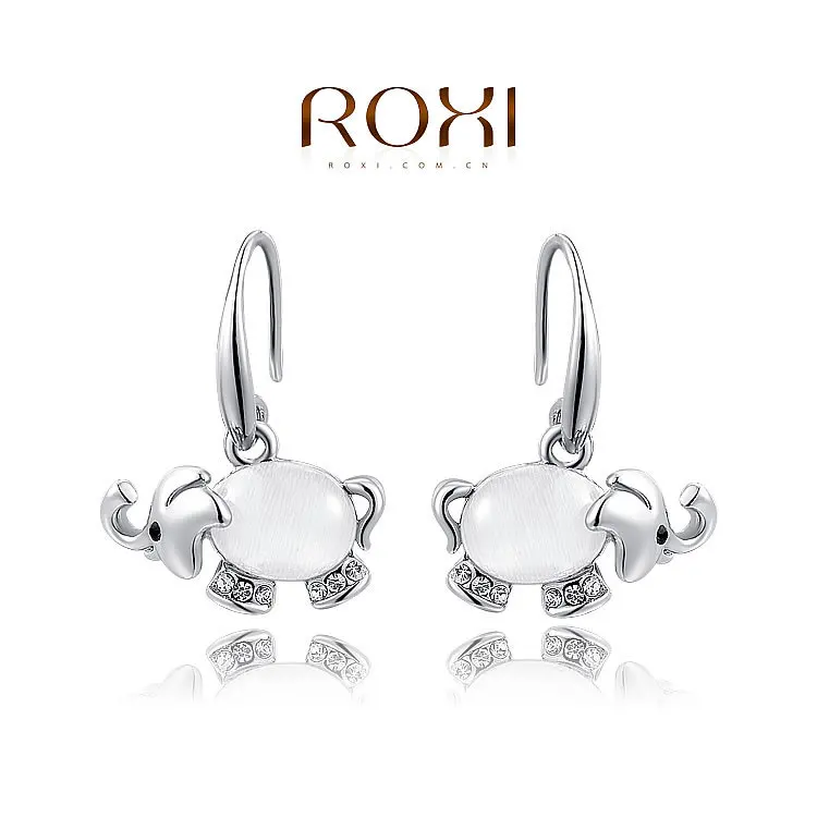 Childrens S Cute Small Animal Crystal Jewelry Kids Drop Earring Childrens S Cute Small Animal Crystal Jewelry Kids Drop Earring Rose Gold White Filled Opal Elephant Dangle Earrings In From
