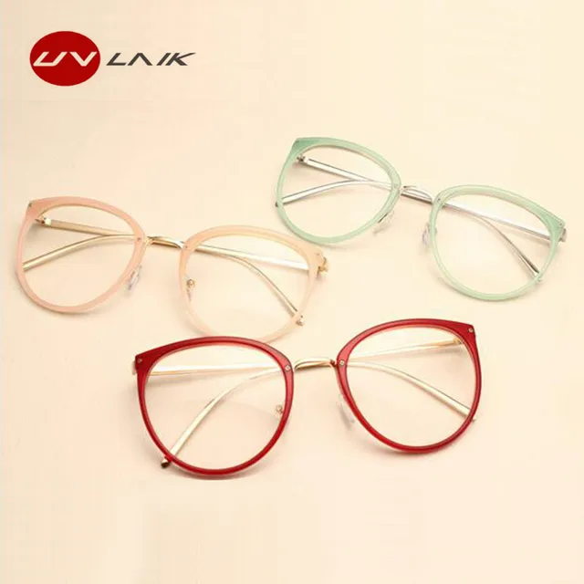 Optical Glasses Transparent Lens Eyeglasses Frame For Women Metal Spectacles Design 5