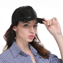 Летняя блестящая пляжная кепка для женщин бейсбольные кепки с сеткой модный конский хвостик Бейсболка Snapback блестящие девичьи солнцезащитные кепки козырьки