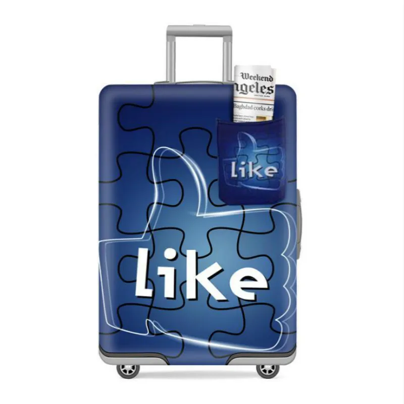 Fashion Travel On Road Thicken Elastic Cartoon Luggage Protective Cover For 18-32inch Suitcase Cases Travel Cover Accessories