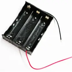 Горячая продажа черный пластик 3 способа 3 слота 18650 батарея чехол для хранения коробка держатель с 4 проводами провода для батареи 3x18650