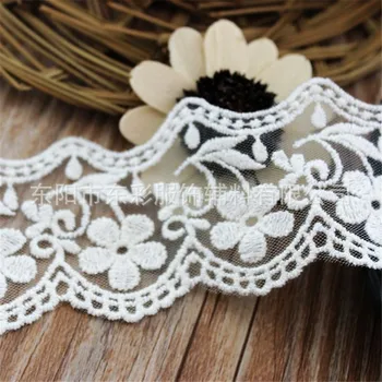 

15yard* 5.5cm Embroidery Lace Ribbon Cotton Lace for DIY Sewing Handmade Crafts Wedding Decor Fashion Clothing Accessories