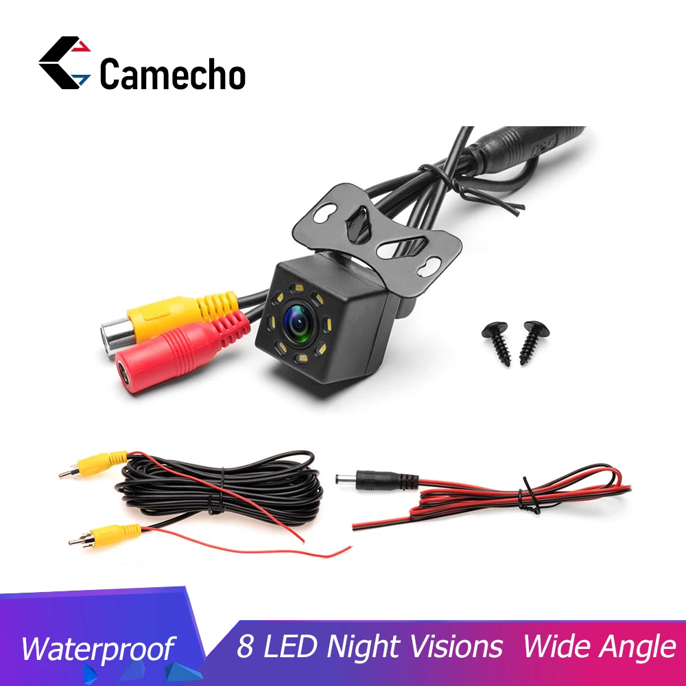 

Camecho 8 IR Camera Night Vision Reversing Car Rear View Auto Parking Monitor CCD Waterproof 170 Degree HD Video Backup Camera