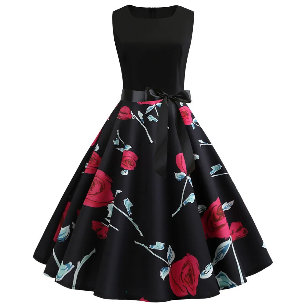 Женское летнее платье повседневное в горошек элегантные ретро винтажные платья 50 s 60 s рокабилли Pin Up вечерние платья Vestidos - Цвет: JY13454
