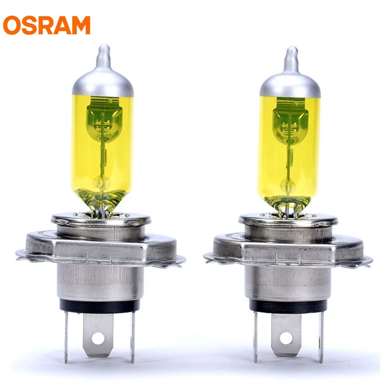 Лампа Ксеноновая OSRAM H4 12 V 60/55 W 2600 K противотуманный фонарь ксенон желтый свет 60% более яркие автомобильные галогенные лампы света фар автомобиля аксессуары