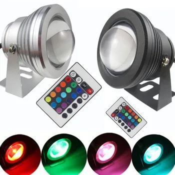 

5pcs 10W 12V RGB LED IP68 Underwater Spot Light Garden Pool Pond Aquarium Lamp Remote