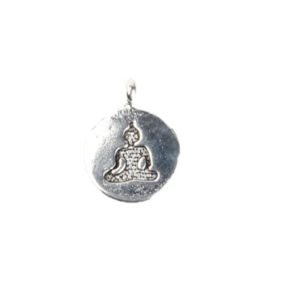 108 шт натуральные каменные браслеты из амазонита подвеска-ом Будда мала браслеты для женщин мужчин Йога ювелирные изделия дропшиппинг - Окраска металла: Buddha Charm