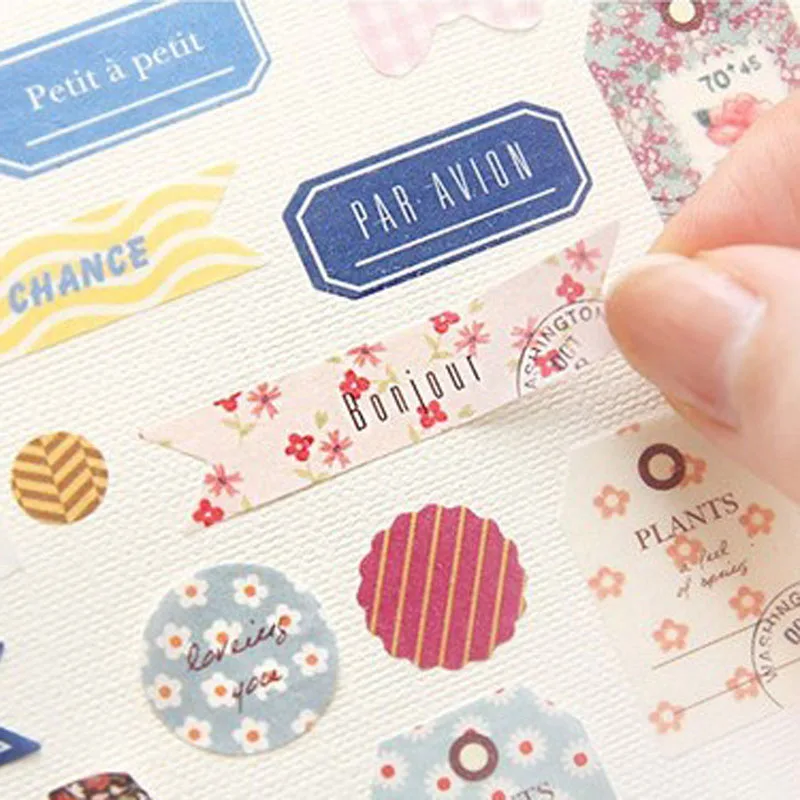 6sheet retro rural broken beautiful stationery notebook diary sealing stickers 6sheet retro rural broken beautiful stationery notebook diary sealing stickers