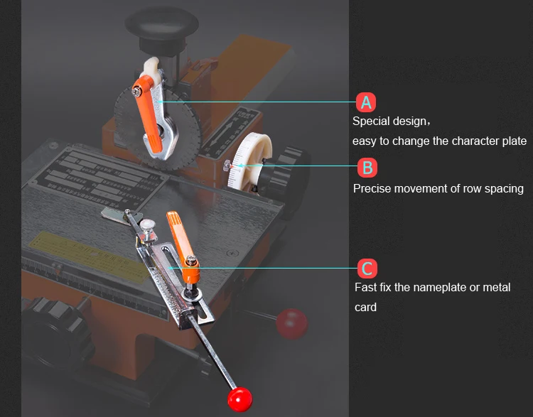 Ручная стальная машина для тиснения, металлический алюминиевый сплав, именная табличка, собачья бирка, ID карта, этикетка с тиснением, тиснение, инструмент для маркировки
