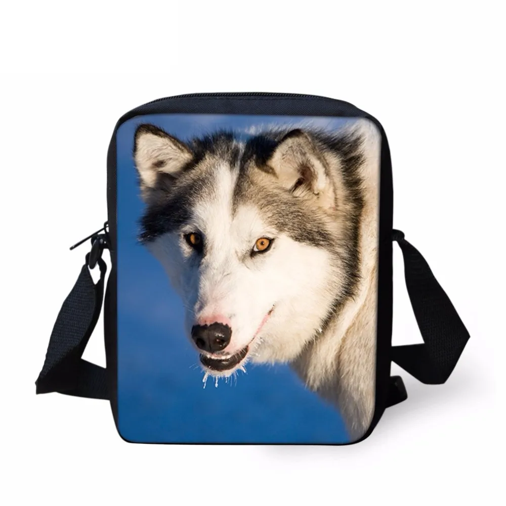 

Cute 3D Canadian Eskimo Dog/puppy Print Kids School Bags Funny Preschool Children Satchels Mini Baby Messenger Bags Sumka